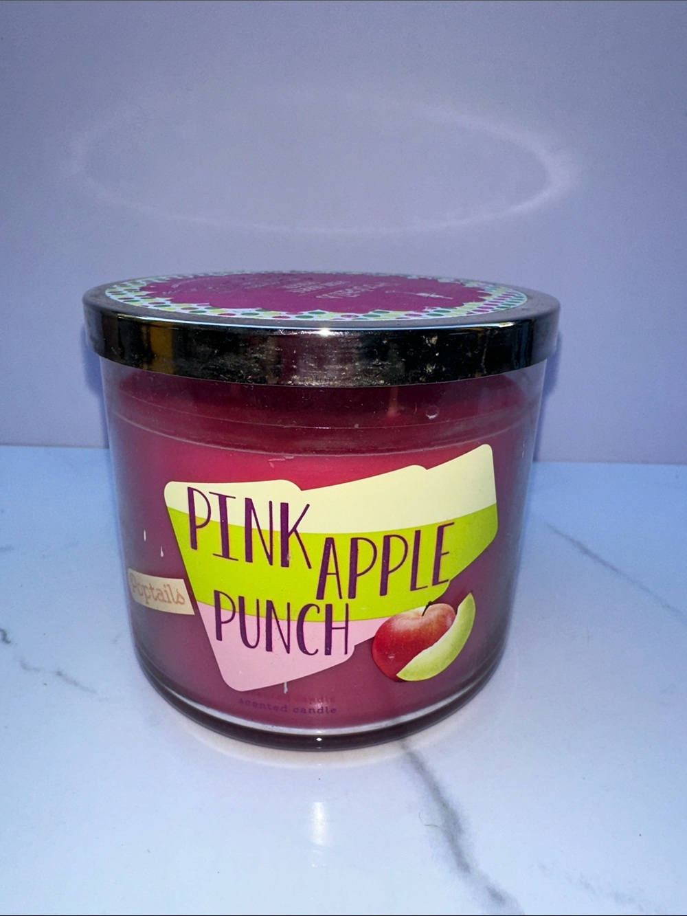 Bath & Body Works Pink Apple Punch 3-Wick Candle - Pink
